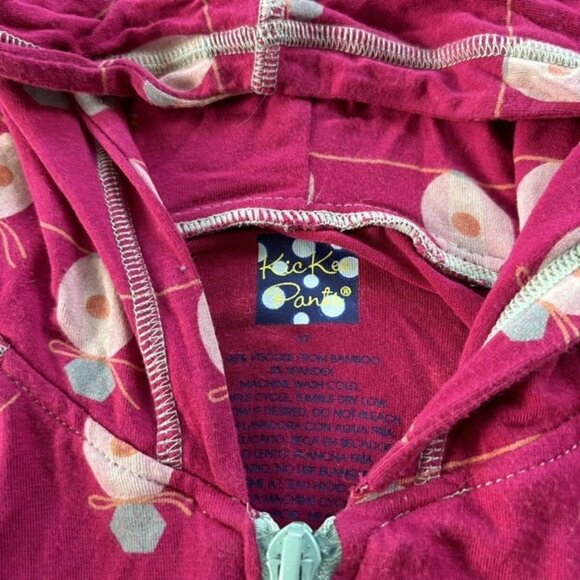 Kickee Pants Pink Lantern Pattern Bamboo Hoodie Jacket - Picture 2 of 2